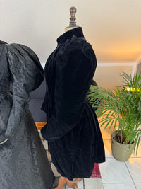 Victorian Silk Dress with Velvet Coat, ca. 1895 - Authentic American Antique Fashion