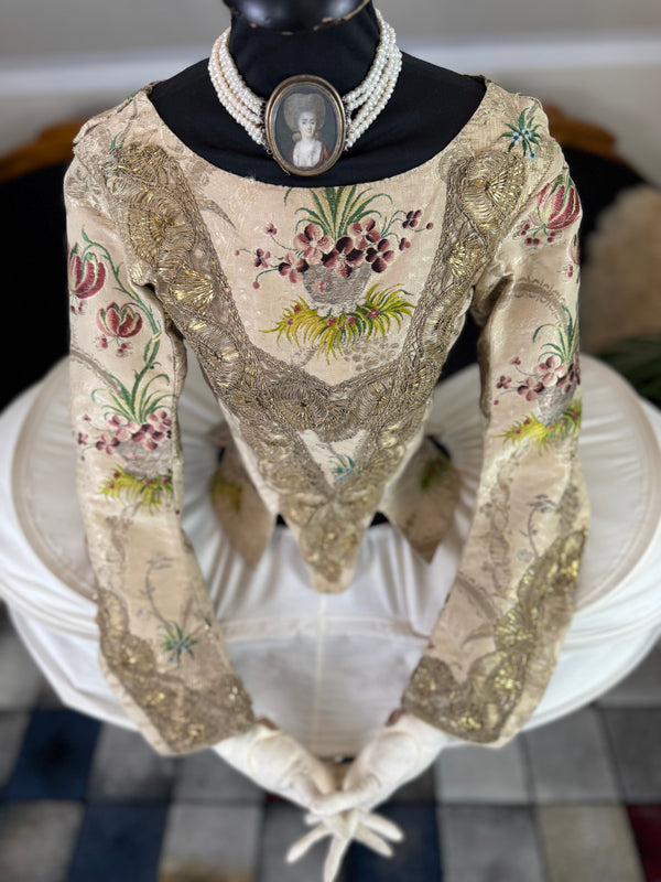 Rare Rococo Bodice, ca. 1765 – Hand‑Stitched French 18th‑Century Garment