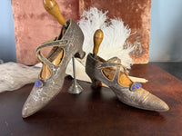 WIENER WERKSTÄTTE Shoes, Enamel Medaillons, Vienna, ca. 1910
