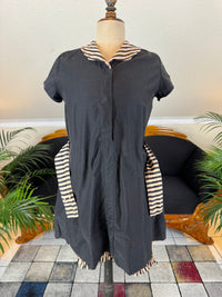 Edwardian Striped Cotton Bathing Suit Set, ca. 1910