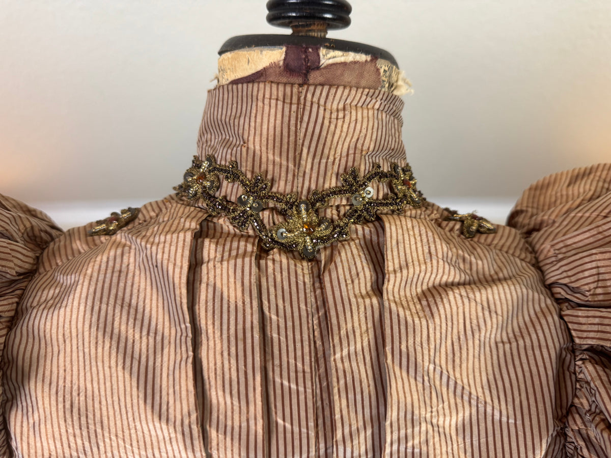 Antique Victorian Paper Silk Day Dress – England circa 1898