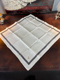 ROYAL Antique Mourning Handkerchief Collection, 19 Pieces with Württemberg Monograms, c. 1900