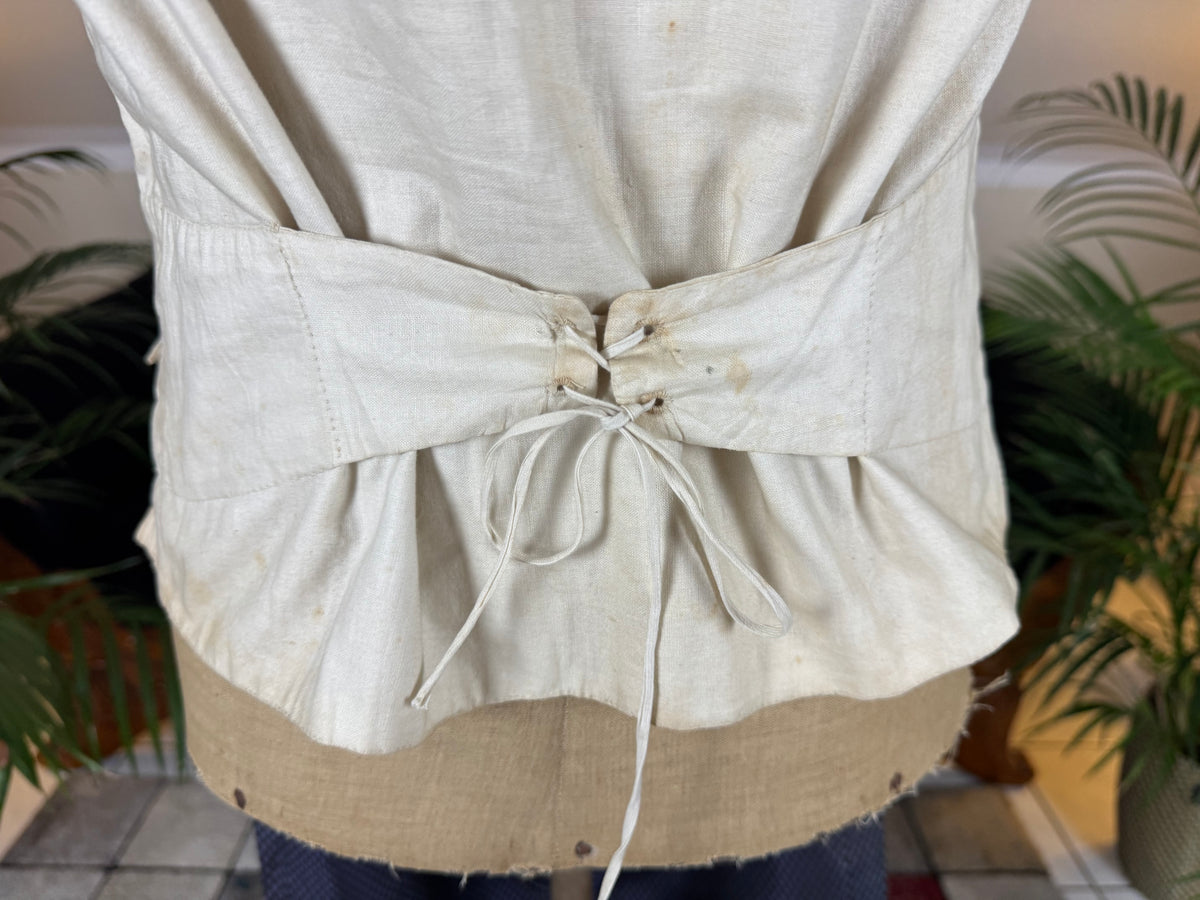 Antique Waistcoat & Blue Silk Knee‑Length Trousers, ca. 1790 – Embroidered Floral Menswear Ensemble