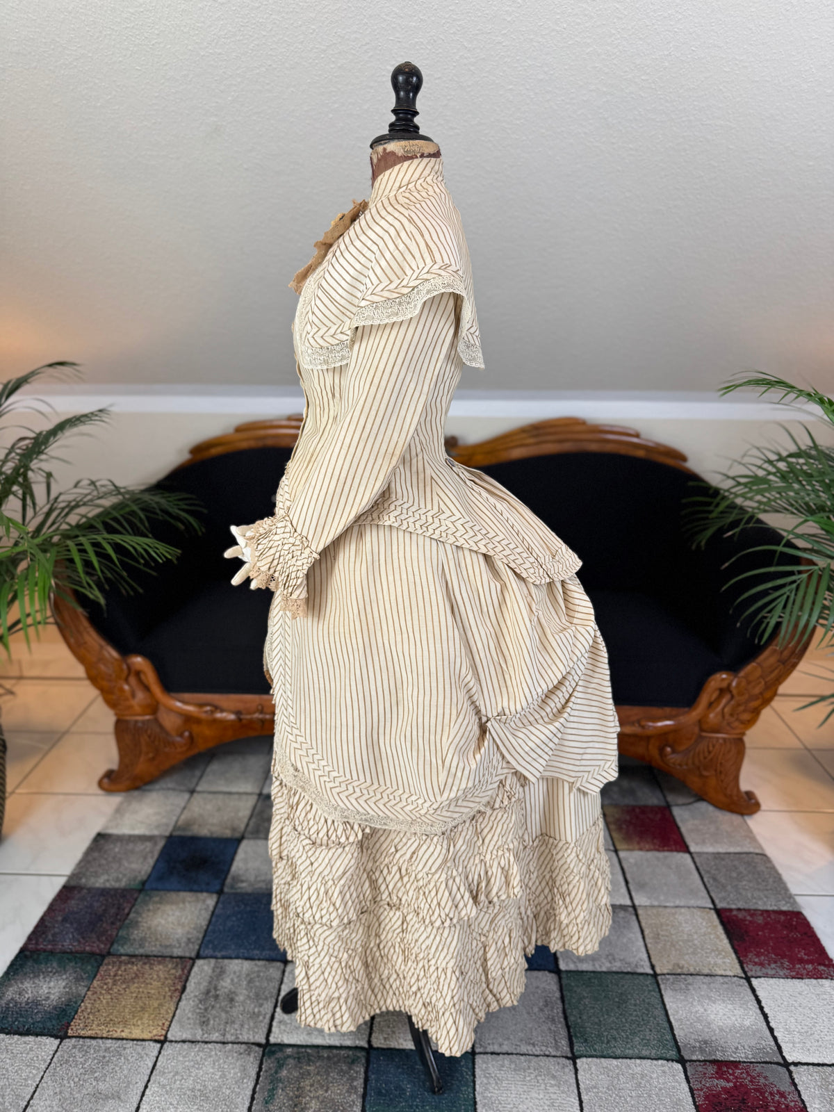 Antique Victorian Travel Dress, ca. 1883