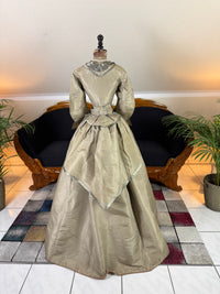 Antique Victorian Silk Gown, England, ca. 1868
