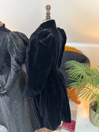 Victorian Silk Dress with Velvet Coat, ca. 1895 - Authentic American Antique Fashion