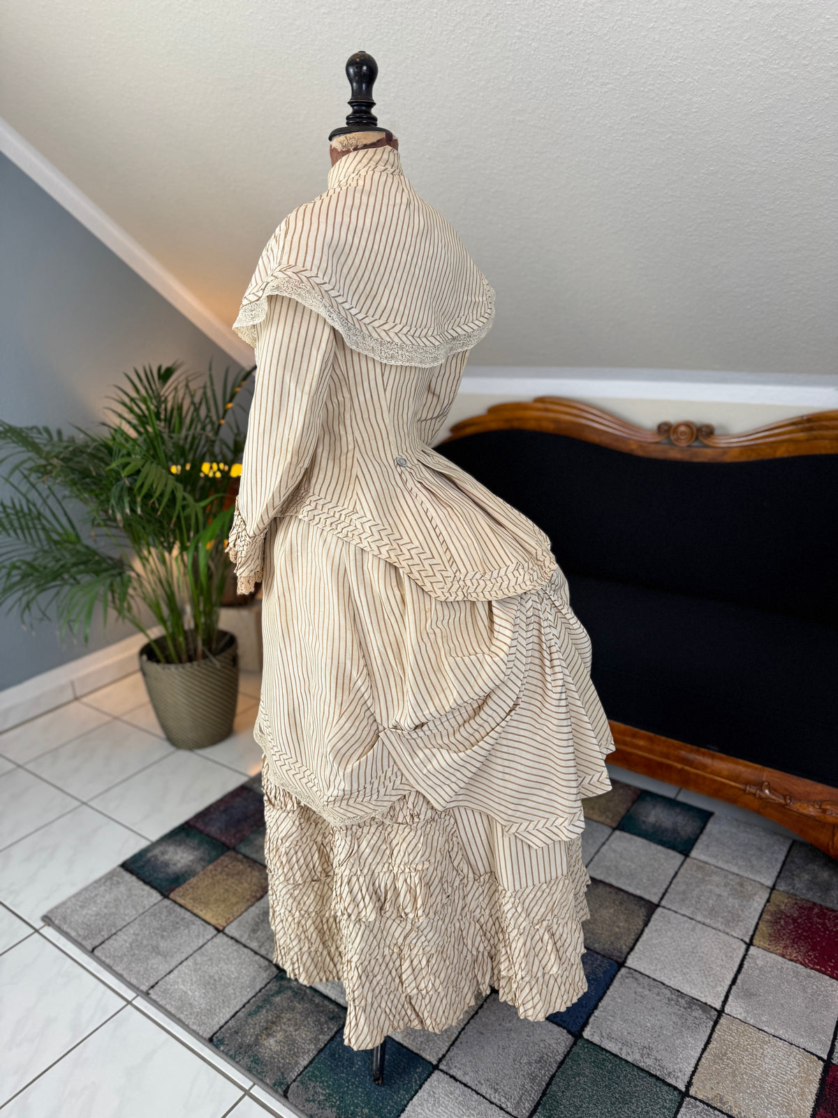 Antique Victorian Travel Dress, ca. 1883