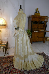 MACHERET Society Dress, New York & Paris, ca. 1901