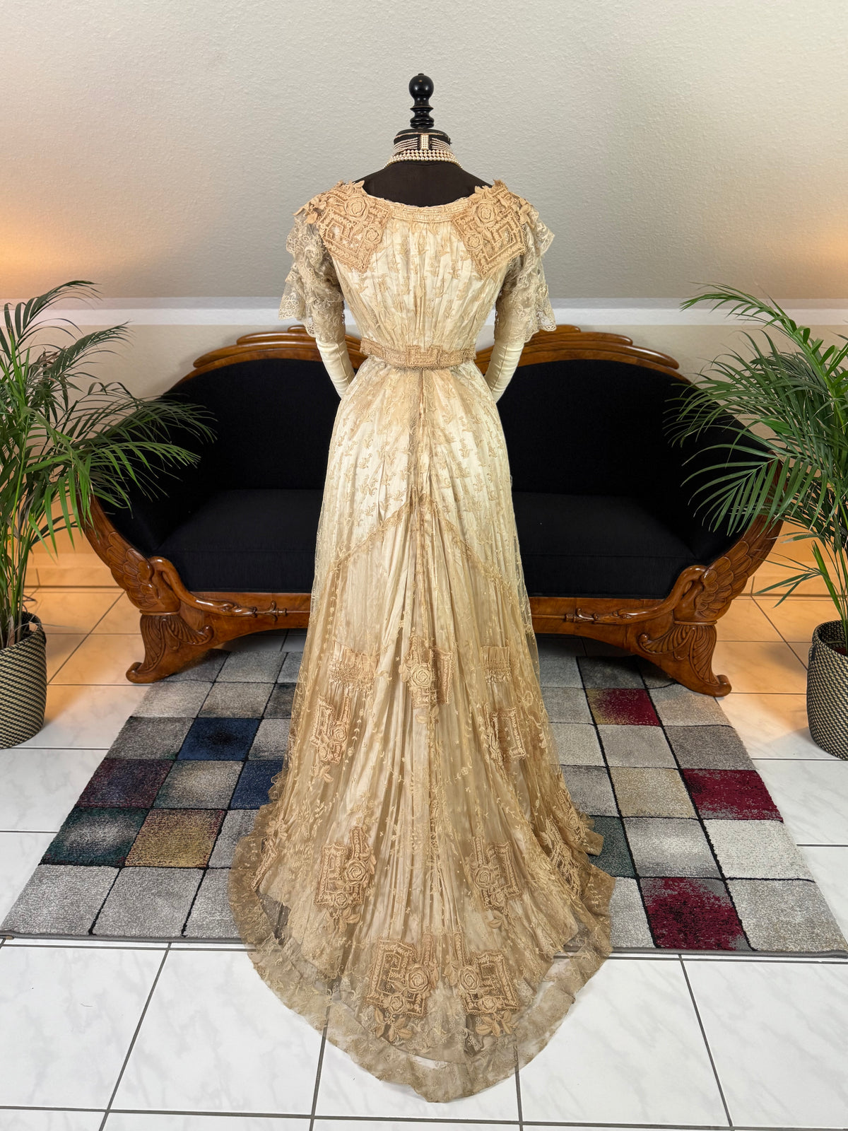 Antique Edwardian Evening Dress, ca. 1906