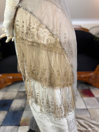 Antique GUSTAVE BEER Evening Dress – Silk Chiffon & Velvet, Paris Couture ca. 1912
