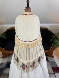 ROYAL Painted Silk Cape, from the estate of Princess Maria Immaculata of Bourbon-Sicily, ca. 1865