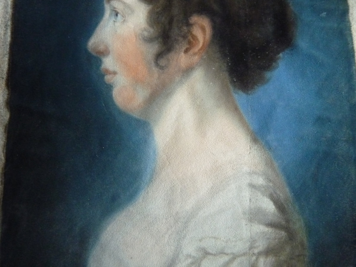 Pair of Empire Pastel Portraits, 1813 – L.H. Hessel, Nuremberg, Early 19th‑Century Art