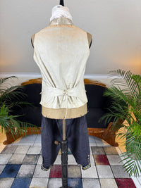 Antique Waistcoat & Blue Silk Knee‑Length Trousers, ca. 1790 – Embroidered Floral Menswear Ensemble