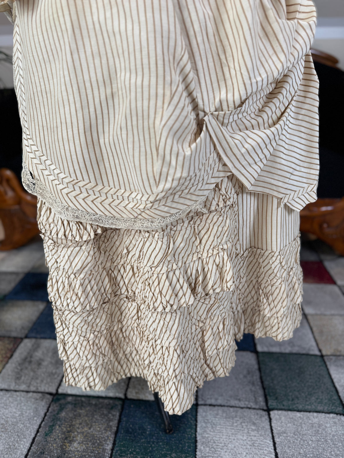 Antique Victorian Travel Dress, ca. 1883