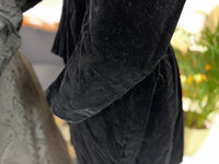 Victorian Silk Dress with Velvet Coat, ca. 1895 - Authentic American Antique Fashion