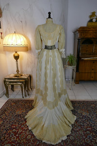 MACHERET Society Dress, New York & Paris, ca. 1901