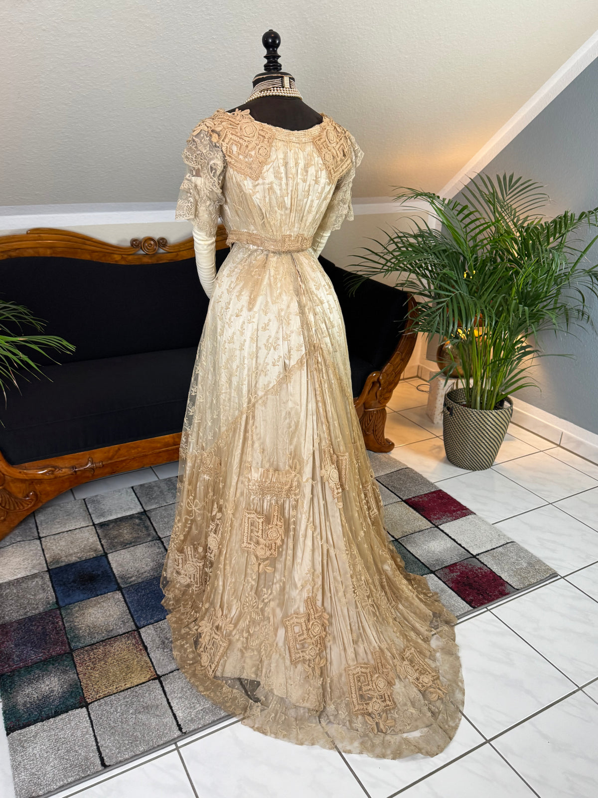 Antique Edwardian Evening Dress, ca. 1906