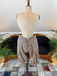 Edwardian Striped Cotton Bathing Suit Set, ca. 1910