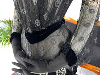 MARC WALTER Exceptional Evening Gown ca. 1904 – Parisian Couture Lace, Tulle & Velvet Masterpiece