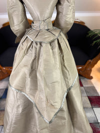 Antique Victorian Silk Gown, England, ca. 1868