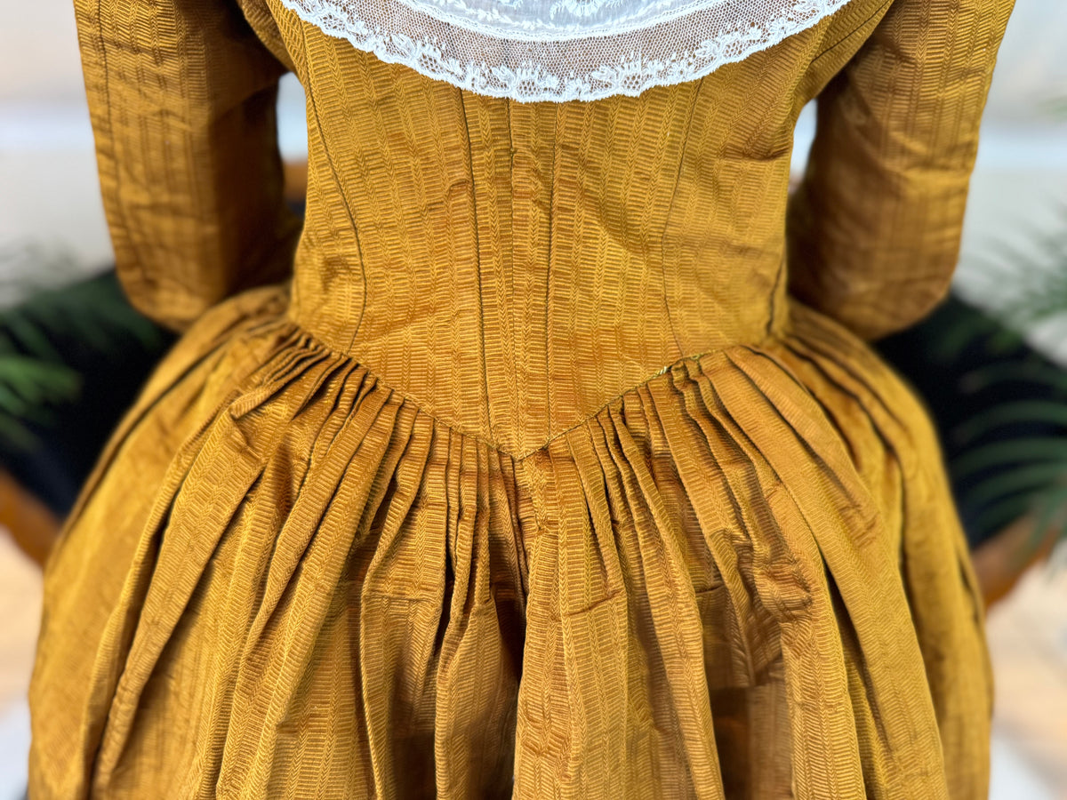 Rococo Cannelé Silk Robe à l’Anglaise, ca. 1775