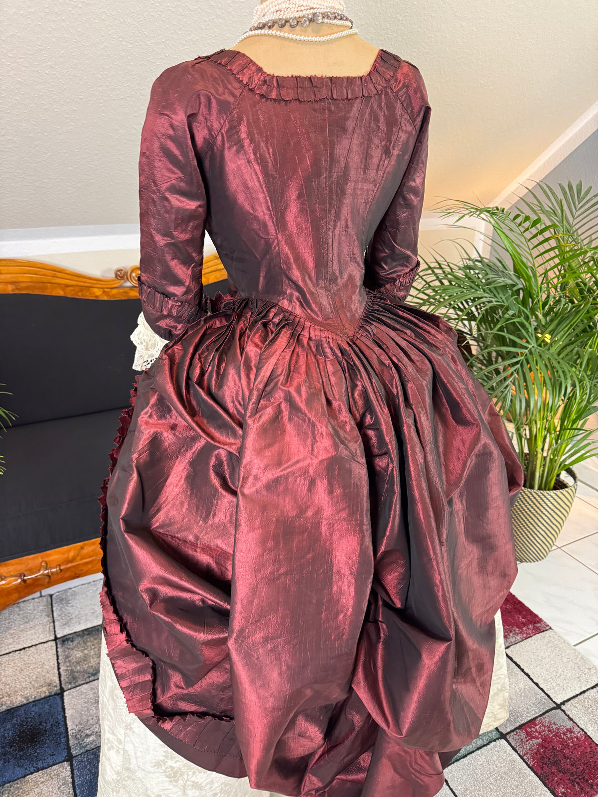 Rococo Robe à la Polonaise and Petticoat, ca. 1775
