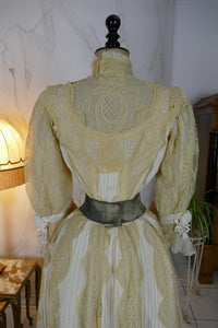 MACHERET Society Dress, New York & Paris, ca. 1901