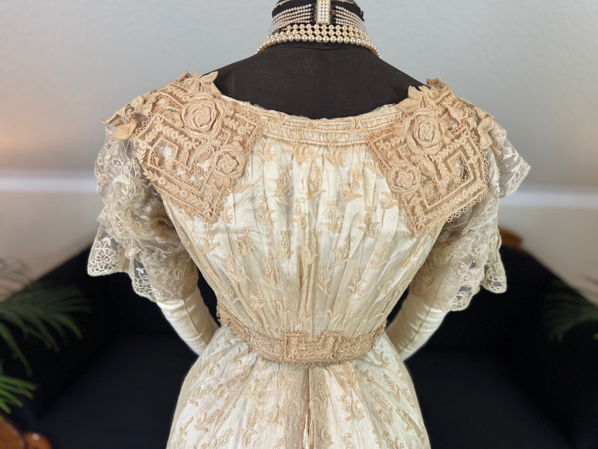 Antique Edwardian Evening Dress, ca. 1906