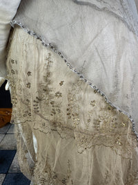 Antique GUSTAVE BEER Evening Dress – Silk Chiffon & Velvet, Paris Couture ca. 1912