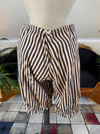 Edwardian Striped Cotton Bathing Suit Set, ca. 1910
