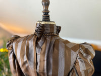 Antique Victorian Striped Day Dress – American Silk Ensemble circa 1891