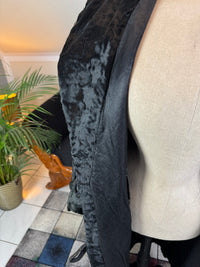 Edwardian ca. 1904 Long Black Faux Beaver‑Fur Coat – Victor Tailoring Co., Chicago