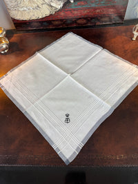 ROYAL Antique Mourning Handkerchief Collection, 19 Pieces with Württemberg Monograms, c. 1900