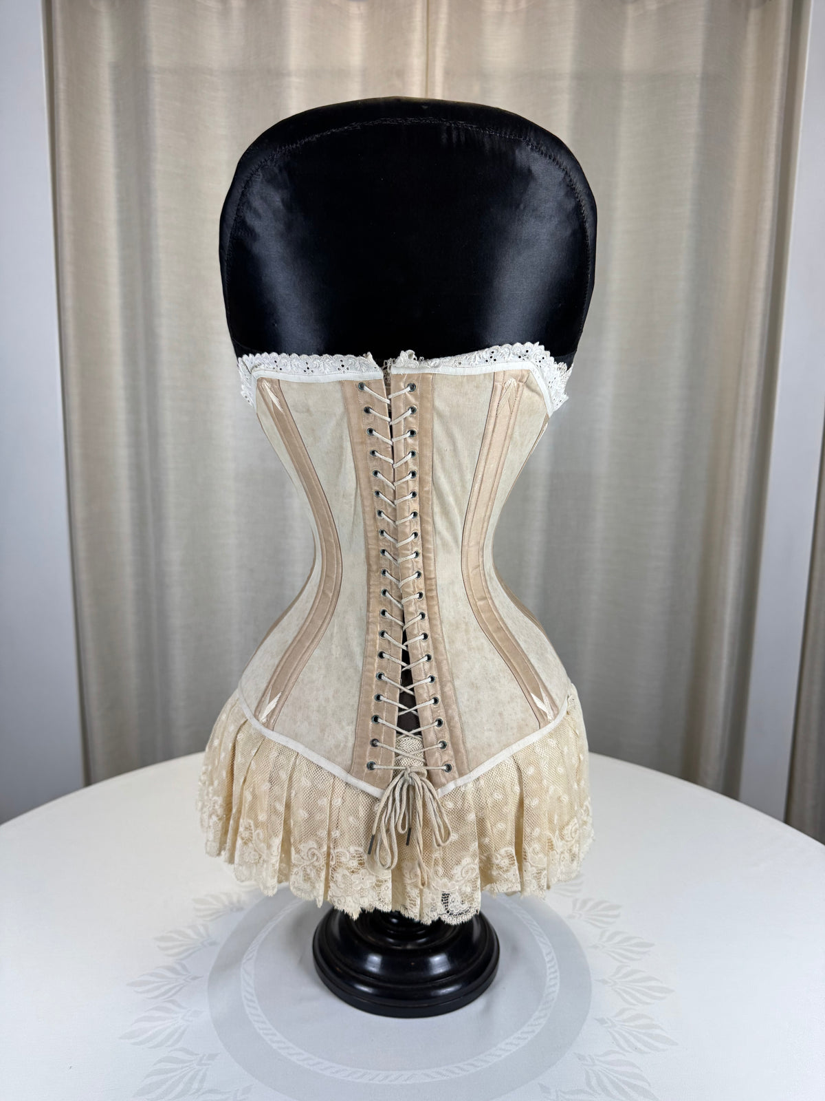 Extremely Rare CB Corset Display, ca. 1880 – Original Victorian Corset Under Glass Dome