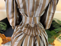Antique Victorian Striped Day Dress – American Silk Ensemble circa 1891