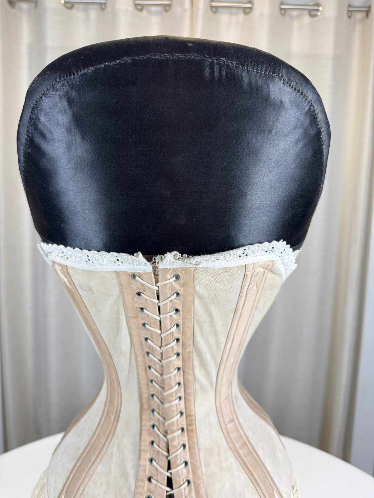 Extremely Rare CB Corset Display, ca. 1880 – Original Victorian Corset Under Glass Dome