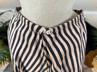 Edwardian Striped Cotton Bathing Suit Set, ca. 1910