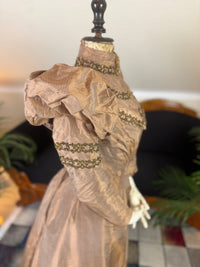 Antique Victorian Paper Silk Day Dress – England circa 1898