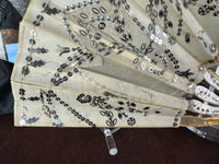 Set of Four Feather Fans and Three Antique Hand Fans – Late 19th to Early 20th Century