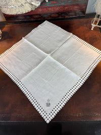ROYAL Antique Mourning Handkerchief Collection, 19 Pieces with Württemberg Monograms, c. 1900