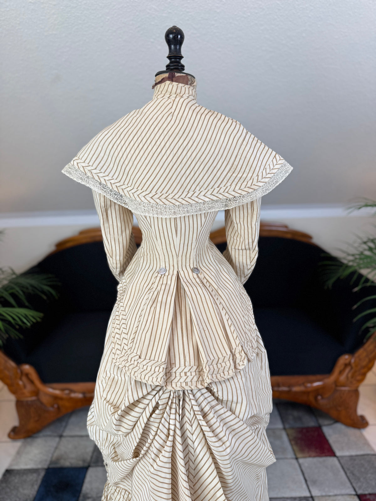 Antique Victorian Travel Dress, ca. 1883
