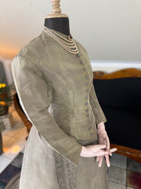 RILEY Silk Day Dress with Swallowtail Bodice, Stamford, ca. 1867