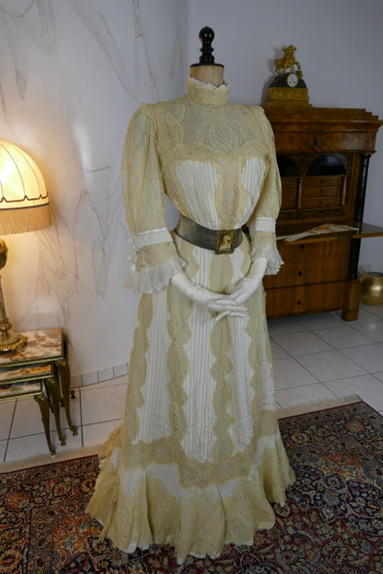 MACHERET Society Dress, New York & Paris, ca. 1901