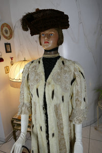 Antique ermine and lace coat, ca. 1908, attributed to Marija Pawlowna Romanowa, Imperial Russia