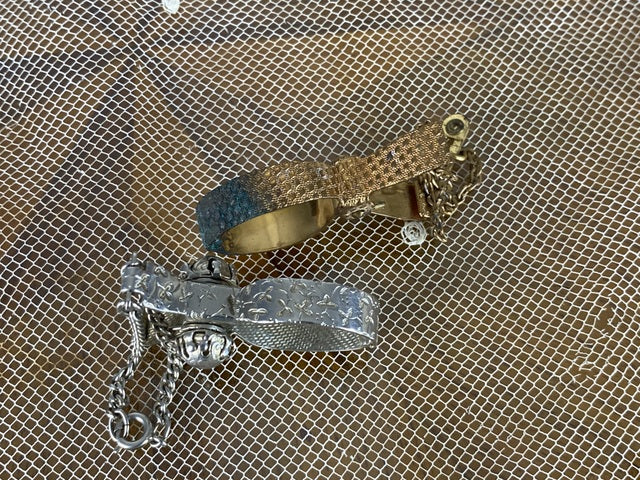 Two Skirt Clips, ca. 1890