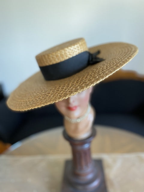 ROBERT HEATH Antique Ladys Straw Hat, England, ca. 1899