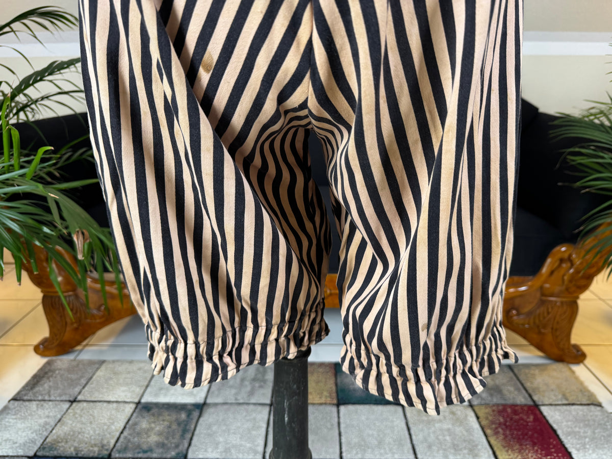 Edwardian Striped Cotton Bathing Suit Set, ca. 1910
