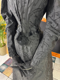 Victorian Silk Dress with Velvet Coat, ca. 1895 - Authentic American Antique Fashion