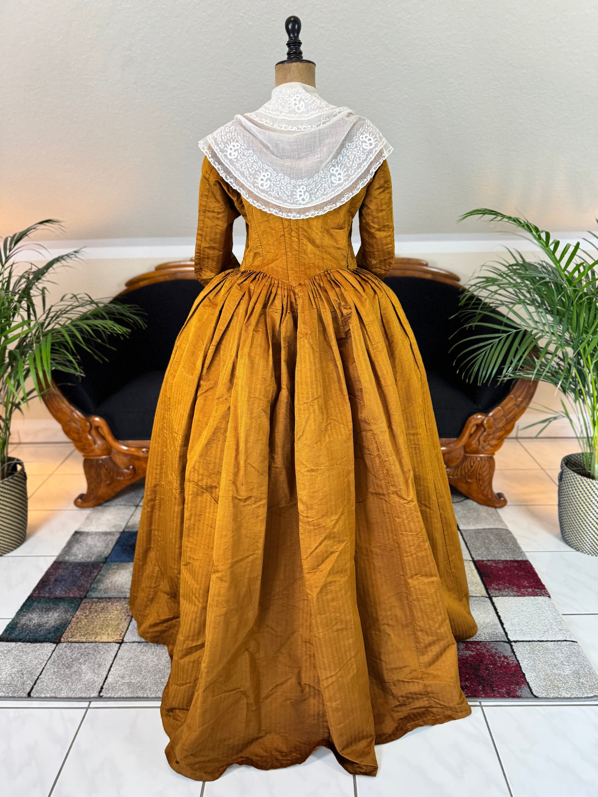 Rococo Cannelé Silk Robe à l’Anglaise, ca. 1775
