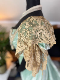 Antique ROUFF Paris Green Velvet Evening Dress – Victorian Couture ca. 1898